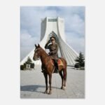 Mohammad Reza Shah Horseback Canvas Art – Persian Royal Historic Decor — detail 3