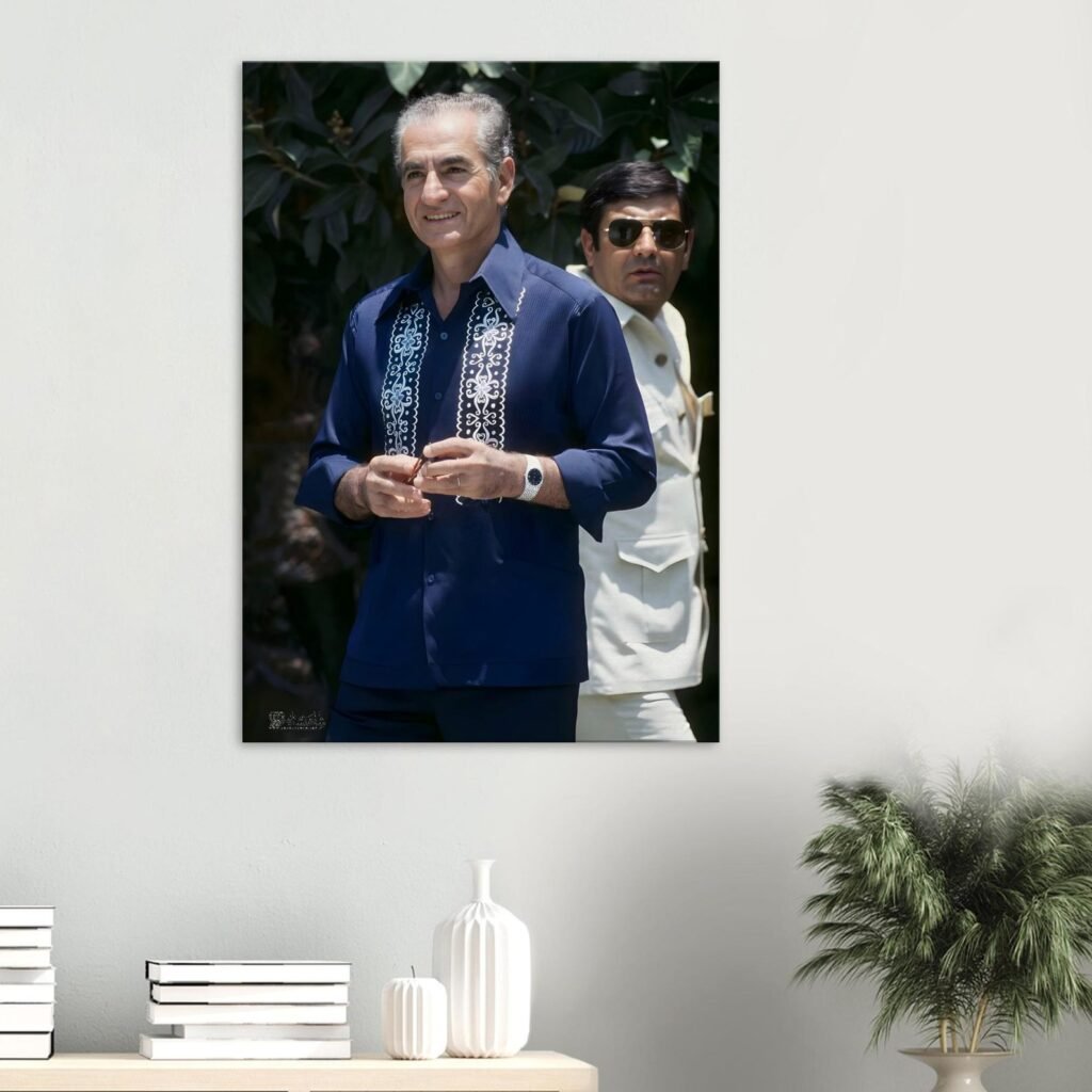 Mohammad Reza Shah in Casual Attire – Intimate Candid Canvas
