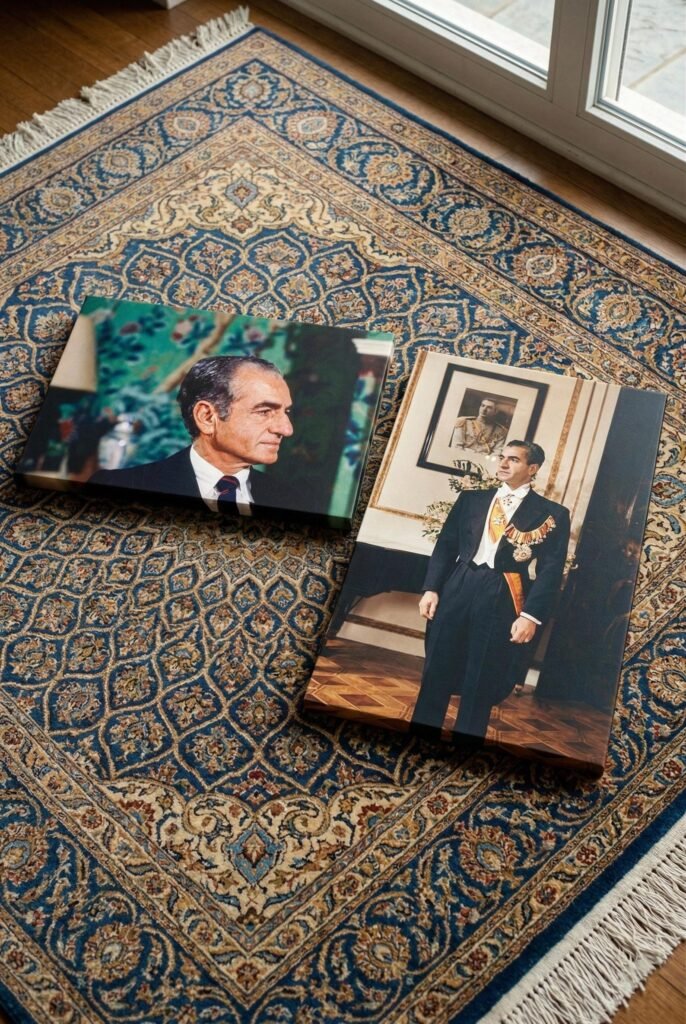 Mohammad Reza Shah in Formal Western Attire – Diplomatic Luxury Canvas Wall Art — detail 4