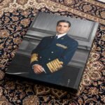 Mohammad Reza Shah in Naval Uniform – Fine Historical Canvas Wall Art — detail 4