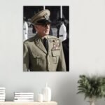 Mohammad Reza Shah Military Portrait Canvas Print – Persian Royal Decor — detail 2