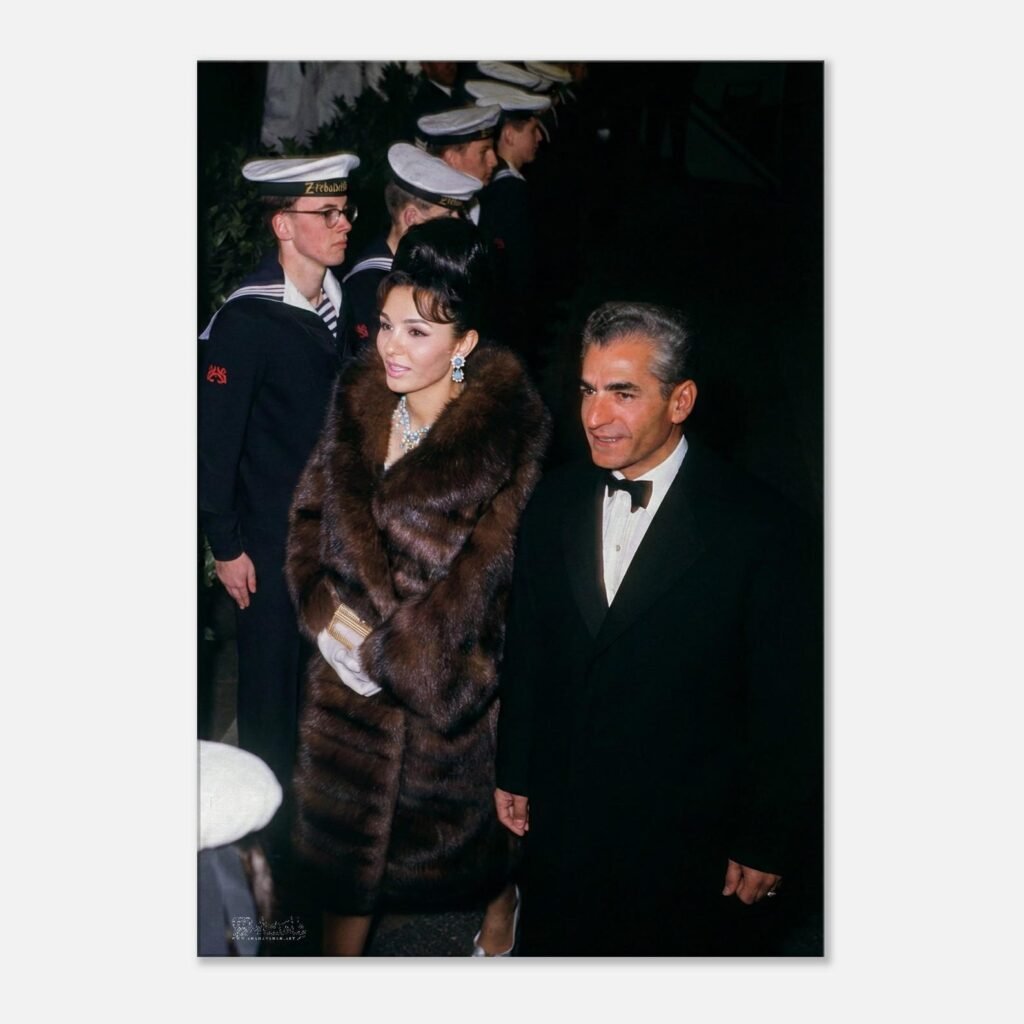 Mohammad Reza Shah Naval Salute Canvas Print – Persian Royal Portrait Wall Art — detail 2