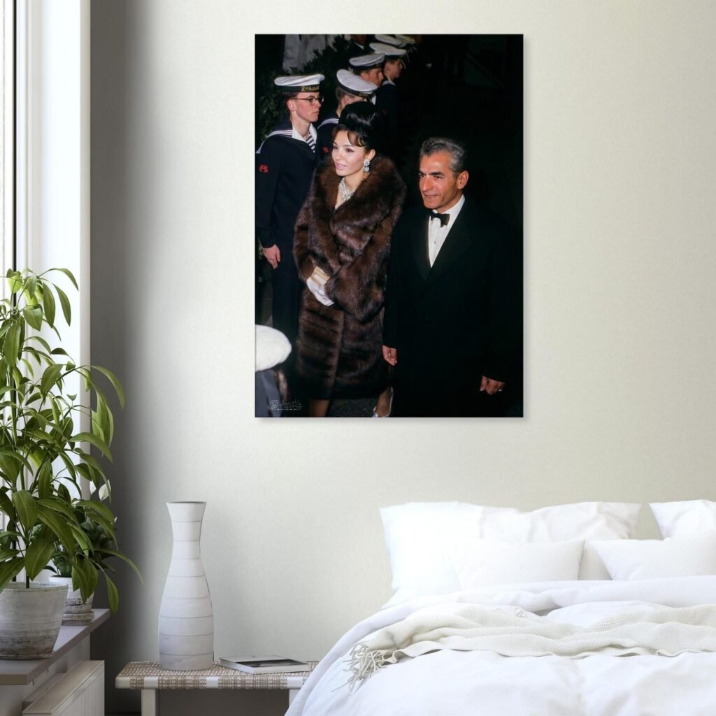 Mohammad Reza Shah Naval Salute Canvas Print – Persian Royal Portrait Wall Art — detail 3