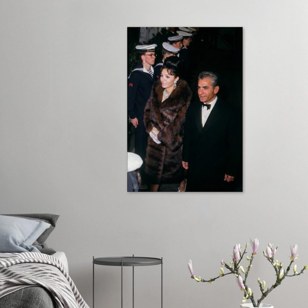 Mohammad Reza Shah Naval Salute Canvas Print – Persian Royal Portrait Wall Art — detail 4