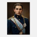 Mohammad Reza Shah Naval Uniform Portrait Canvas – Persian Royal Wall Art — detail 2
