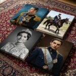 Mohammad Reza Shah Naval Uniform Portrait Canvas – Persian Royal Wall Art — detail 9