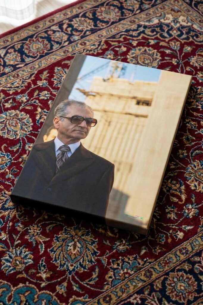 Mohammad Reza Shah Observing Construction Projects – Modern Canvas Wall Art — detail 4