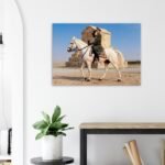 Mohammad Reza Shah on Horseback at Pasargadae – Historical Digital Canvas — detail 2