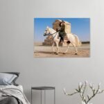 Mohammad Reza Shah on Horseback at Pasargadae – Historical Digital Canvas — detail 3