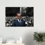 Mohammad Reza Shah Pahlavi Among the People – Historical Documentary Wall Art