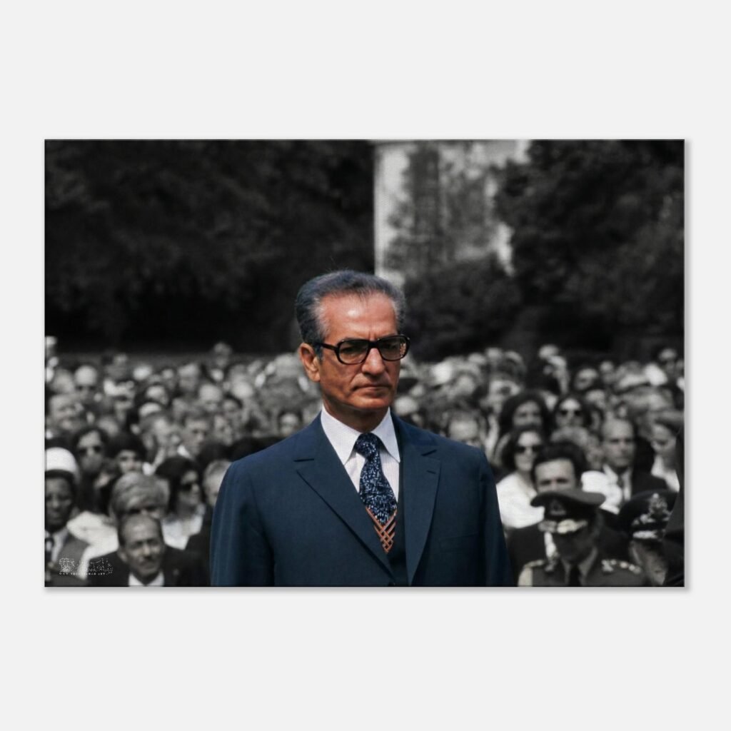 Mohammad Reza Shah Pahlavi Among the People – Historical Documentary Wall Art — detail 3