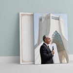 Mohammad Reza Shah Pahlavi Azadi Square Canvas Print – Persian Royal Historic Decor — detail 4