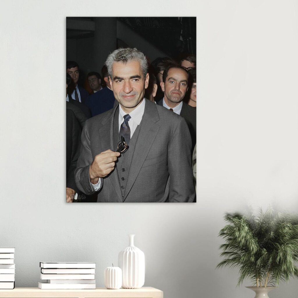 Mohammad Reza Shah Pahlavi Candid Portrait Canvas Wall Art – Persian Royal Decor