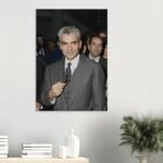 Mohammad Reza Shah Pahlavi Candid Portrait Canvas Wall Art – Persian Royal Decor