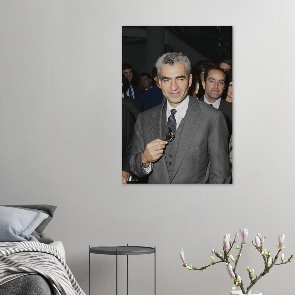Mohammad Reza Shah Pahlavi Candid Portrait Canvas Wall Art – Persian Royal Decor — detail 2
