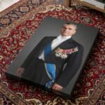Mohammad Reza Shah Pahlavi Canvas Print – Persian Royal Formal Attire Wall Art — detail 4