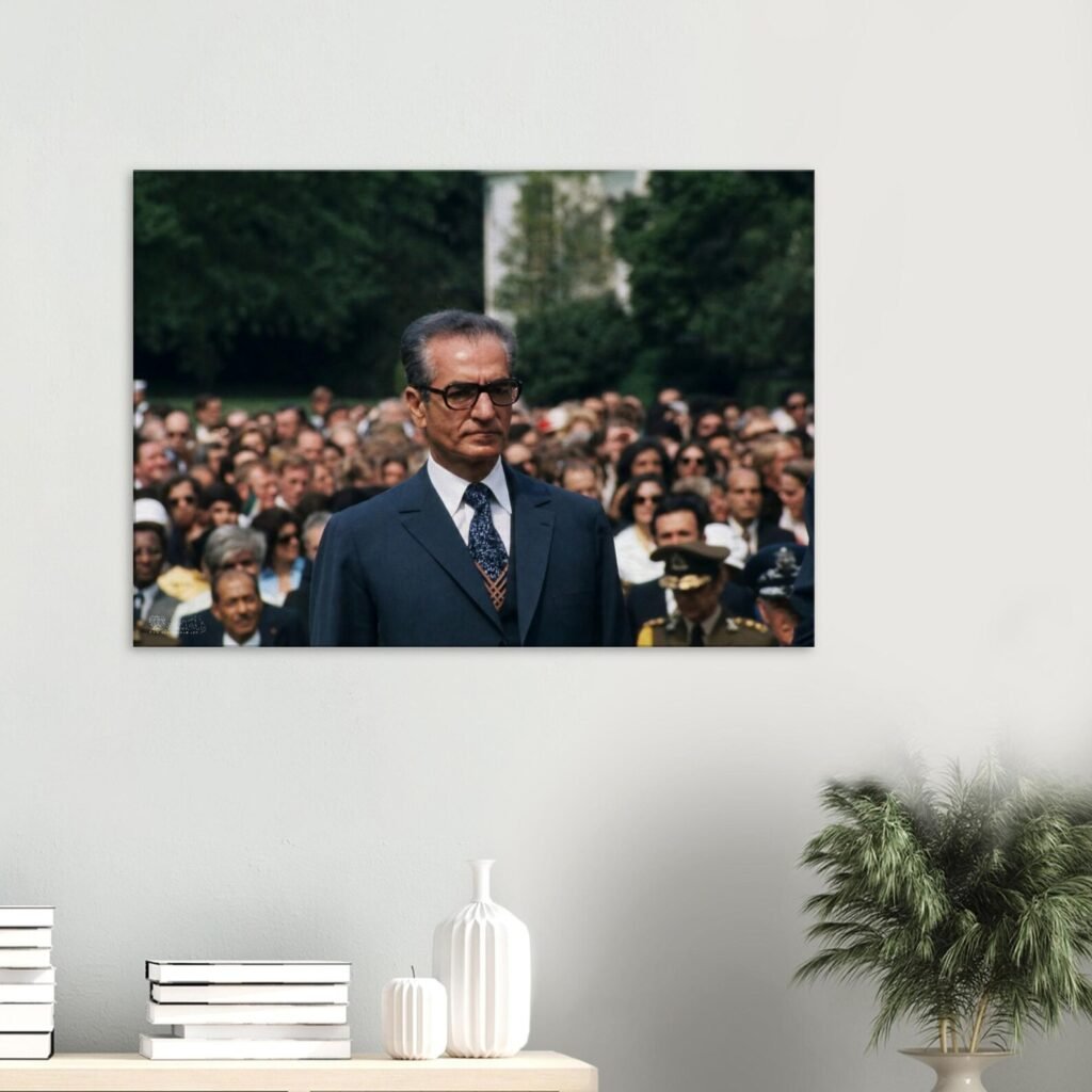 Mohammad Reza Shah Pahlavi Canvas Print – Persian Royal Historic Wall Art