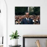 Mohammad Reza Shah Pahlavi Canvas Print – Persian Royal Historic Wall Art — detail 2