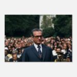 Mohammad Reza Shah Pahlavi Canvas Print – Persian Royal Historic Wall Art — detail 3