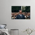 Mohammad Reza Shah Pahlavi Canvas Print – Persian Royal Historic Wall Art — detail 4