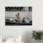 Mohammad Reza Shah Pahlavi Car Salute Canvas Wall Art – Persian Royal Decor