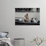 Mohammad Reza Shah Pahlavi Car Salute Canvas Wall Art – Persian Royal Decor — detail 4