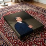 Mohammad Reza Shah Pahlavi in a Formal Party Suit – Elegant Persian Royal Wall Art — detail 5