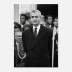 Mohammad Reza Shah Pahlavi in a Formal Suit – Diplomatic Canvas Wall Art — detail 3