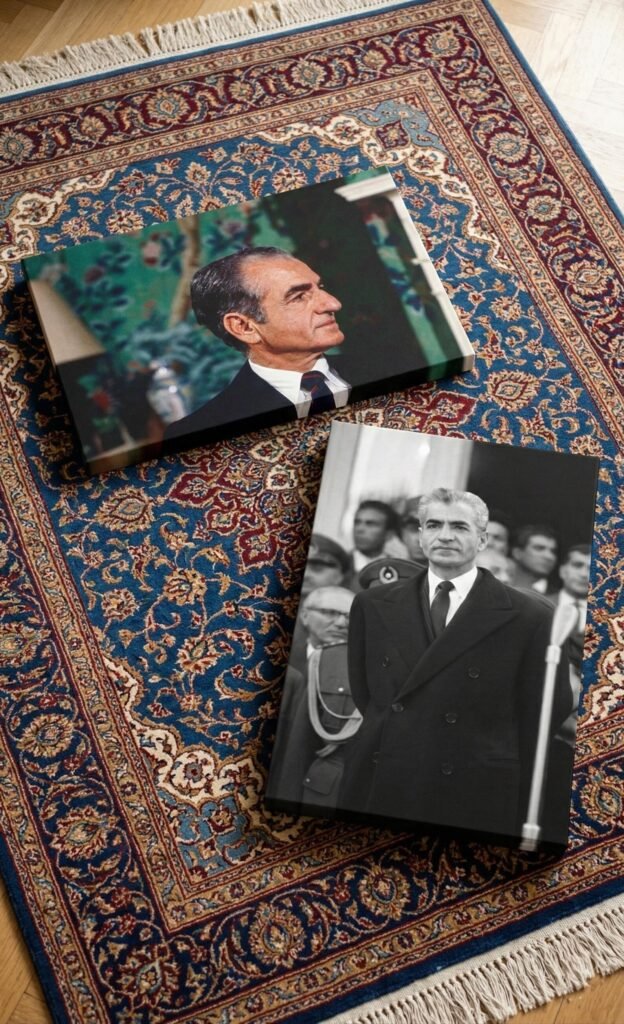 Mohammad Reza Shah Pahlavi in a Formal Suit – Diplomatic Canvas Wall Art — detail 9
