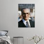 Mohammad Reza Shah Pahlavi in a Formal Suit – Luxury Persian Royal Wall Canvas — detail 3