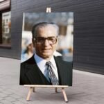Mohammad Reza Shah Pahlavi in a Formal Suit – Luxury Persian Royal Wall Canvas — detail 4