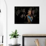 Mohammad Reza Shah Pahlavi in Formal Ceremonial Attire – Luxury Canvas Wall Art — detail 3