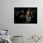 Mohammad Reza Shah Pahlavi in Formal Ceremonial Attire – Luxury Canvas Wall Art — detail 5