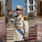 Mohammad Reza Shah Pahlavi Military Salute Canvas Print – Persian Royal Portrait Wall Art — detail 4