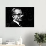 Mohammad Reza Shah Pahlavi Royal Decor- Artistic Portrait Canvas Wall Art