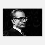 Mohammad Reza Shah Pahlavi Royal Decor- Artistic Portrait Canvas Wall Art — detail 3