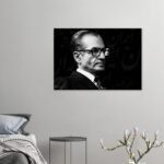 Mohammad Reza Shah Pahlavi Royal Decor- Artistic Portrait Canvas Wall Art — detail 4