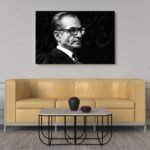 Mohammad Reza Shah Pahlavi Royal Decor- Artistic Portrait Canvas Wall Art — detail 9