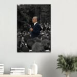 Mohammad Reza Shah Pahlavi Speech Canvas Print – Persian Royal Historic Wall Art