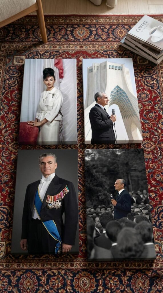 Mohammad Reza Shah Pahlavi Speech Canvas Print – Persian Royal Historic Wall Art — detail 4