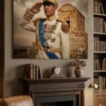 Mohammad Reza Shah Pasargadae Canvas Print – Persian Historic Royal Portrait Wall Art — detail 2