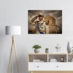 Mohammad Reza Shah Pasargadae Canvas Print – Persian Historic Royal Portrait Wall Art — detail 4