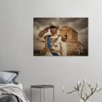 Mohammad Reza Shah Pasargadae Canvas Print – Persian Historic Royal Portrait Wall Art — detail 5