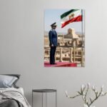 Mohammad Reza Shah Persepolis Air Force Uniform Canvas Print – Persian Heritage Wall Art — detail 3