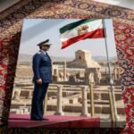 Mohammad Reza Shah Persepolis Air Force Uniform Canvas Print – Persian Heritage Wall Art — detail 4