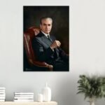 Mohammad Reza Shah Portrait Canvas Print – Persian Royal Historic Wall Art
