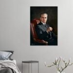 Mohammad Reza Shah Portrait Canvas Print – Persian Royal Historic Wall Art — detail 2