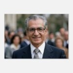 Mohammad Reza Shah Smiling in a Suit – AI Generated Portrait — detail 2