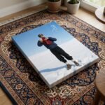 Mohammad Reza Shah Snowy Aviator Portrait Canvas Wall Art – Persian Royal Decor — detail 4