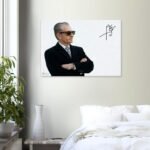 Mohammad Reza Shah Sunglasses Portrait Canvas Wall Art – Persian Royal Decor — detail 2